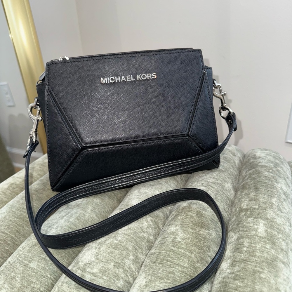 Michael Kors Black Saffiano Leather Crossbody